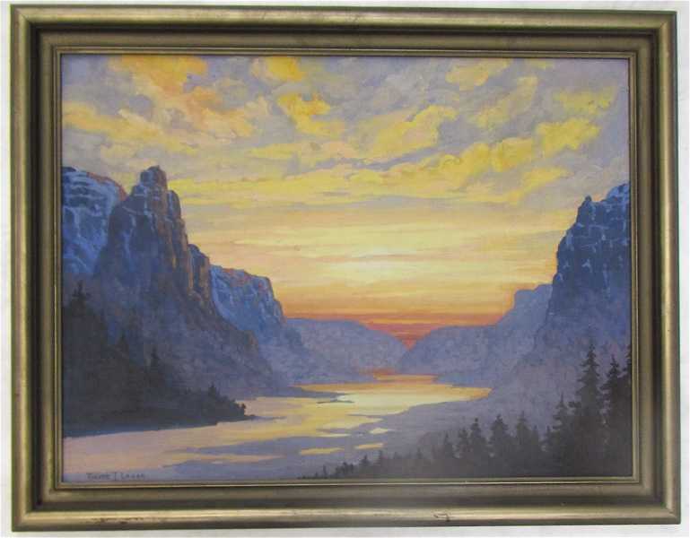 Appraisal: THAYNE LOGAN OIL ON CANVASBOARD Oregon California Missouri - Columbia