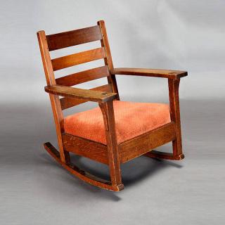 Appraisal: Stickley Brothers Rocker Width inches Depth inches Height inches