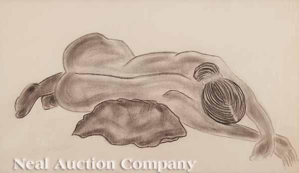 Appraisal: Jose Clemente Orozco Mexican - Desnuda charcoal and graphite on