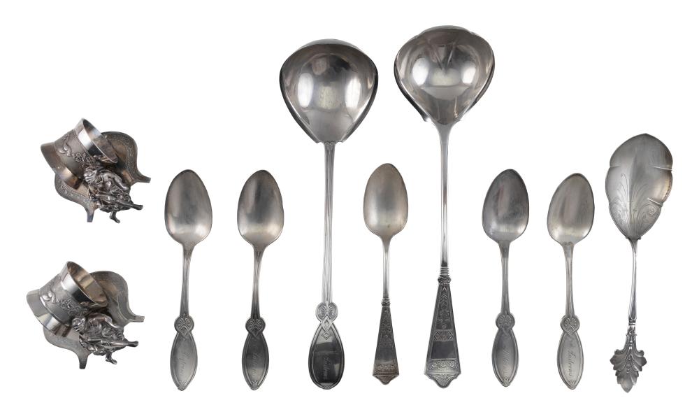 Appraisal: COLLECTION OF VICTORIAN STERLING SILVER AND SILVER PLATED TABLEWARES LATE