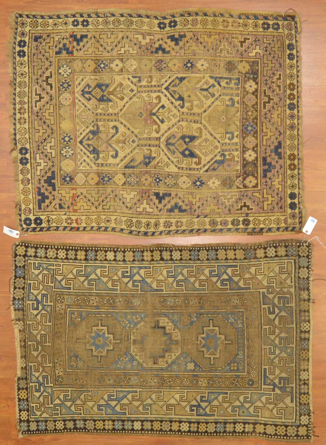 Appraisal: Two antique Kazak rugs Caucasus circa Sizes approximately are x