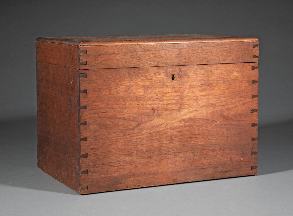 Appraisal: American Walnut Bottle Case th c dovetailed case fitted interior