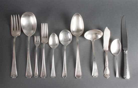 Appraisal: American sterling silver -piece flatware service in the ''Fairfax'' pattern