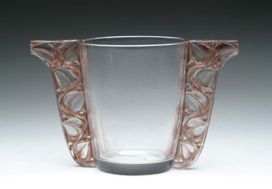 Appraisal: LALIQUE HONFLEUR VASE Very fine Lalique vase features large pressed