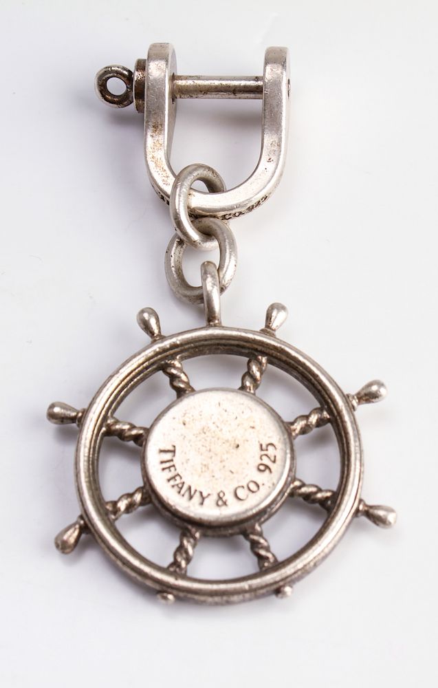 Appraisal: Tiffany Co Sterling Silver Nautical Key Chain Tiffany Co sterling