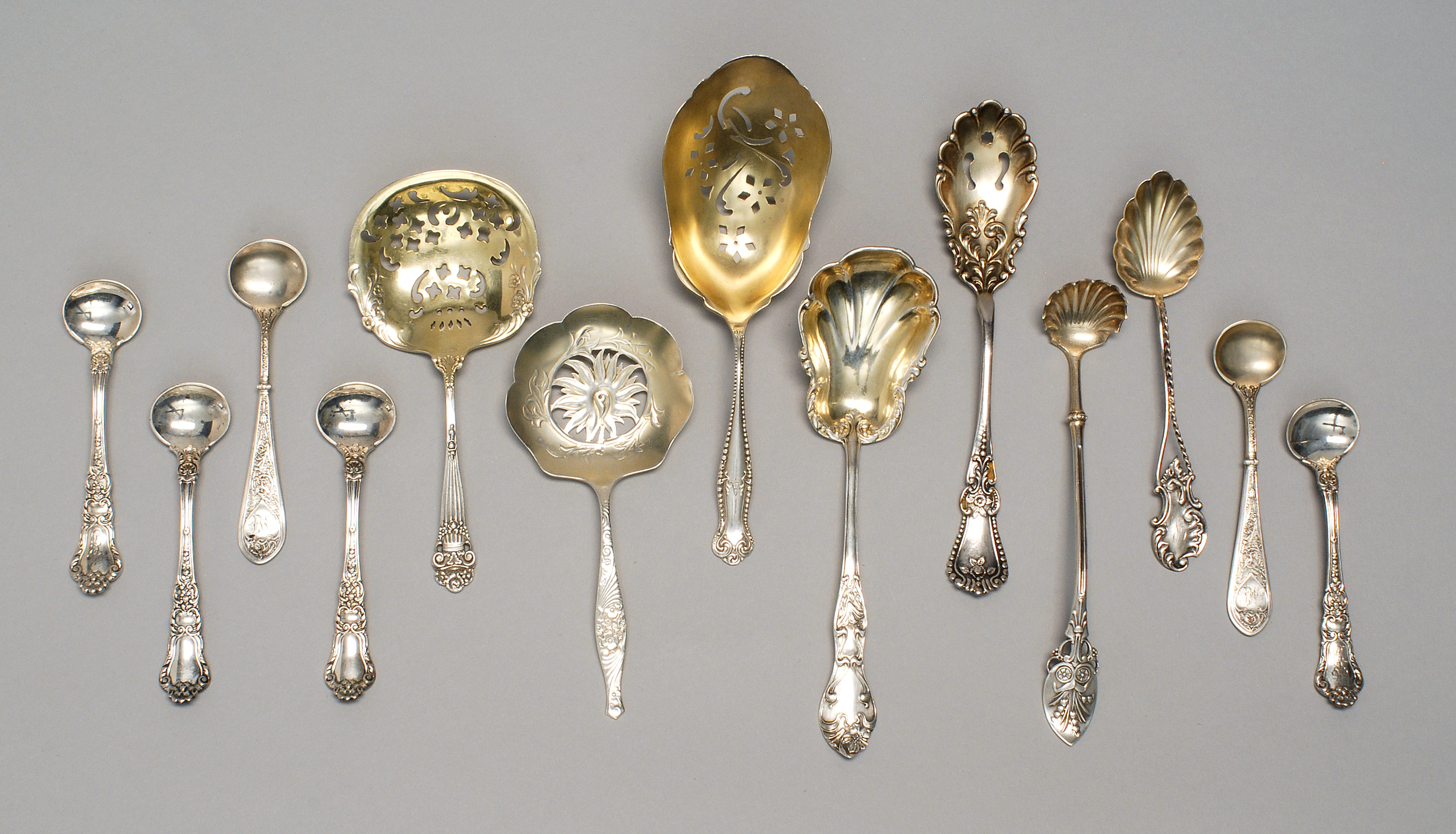 Appraisal: THIRTEEN PIECES OF AMERICAN STERLING SILVER FLATWARE - Four Gorham