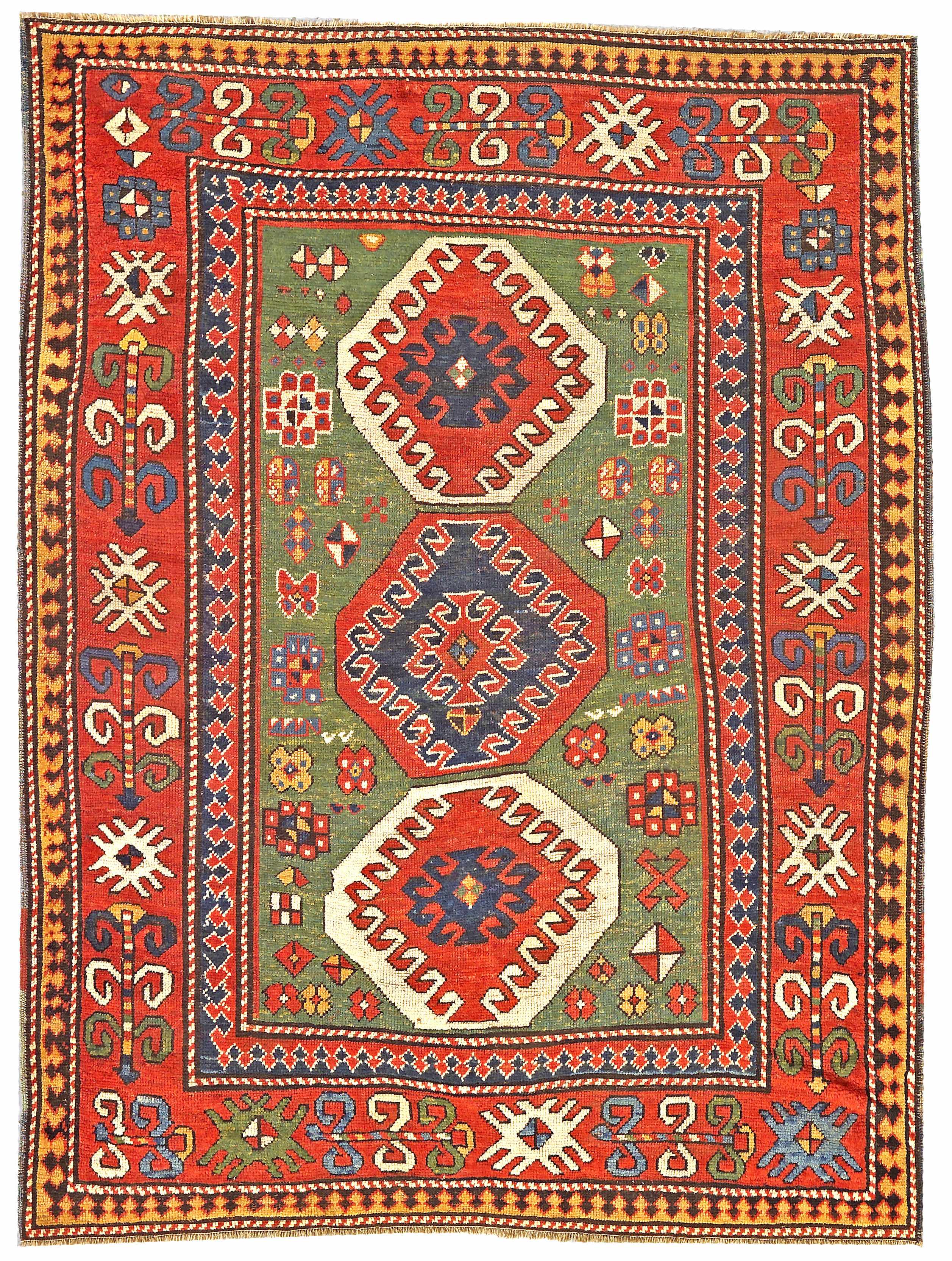 Appraisal: A Kazak rug Caucasuscirca size approximately ft in x ft