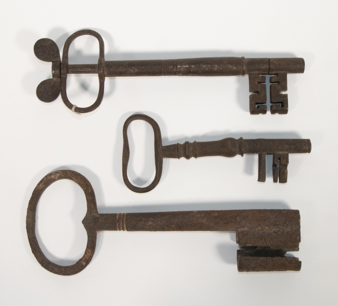 Appraisal: HAND FORGED TH C OR EARLIER OVERSIZED JAIL OR CASTLE