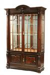 Appraisal: DISPLAY CABINET - Circa custom mahogany classical style two part