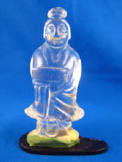 Appraisal: A Chinese carved rock crystal figure ht cm