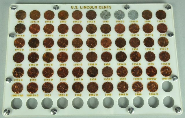 Appraisal: Lincoln Cent CollectionHoused in capital style board Date range is