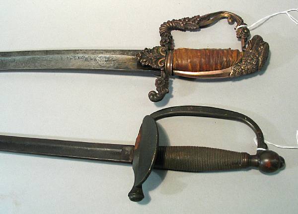 Appraisal: A lot of two American th century military swords Comprising