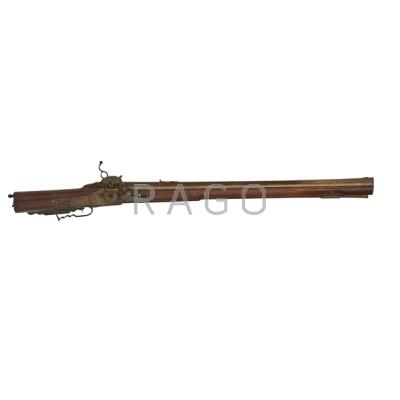 Appraisal: WHEEL LOCK MUSKET Two man blunderbuss style octagonal barrel th