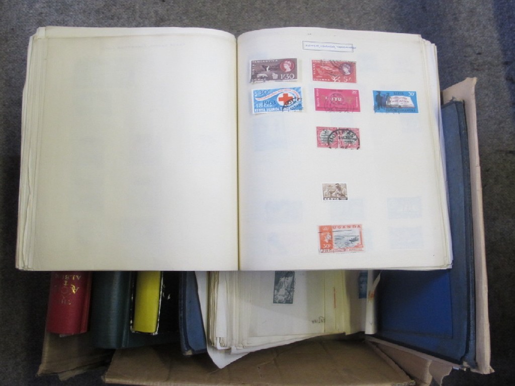 Appraisal: Box of album of stamps