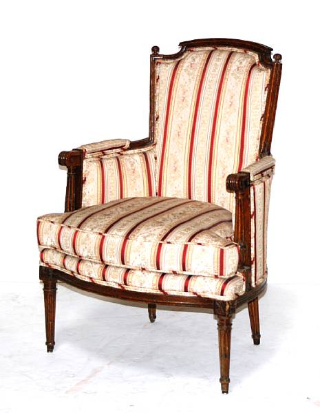 Appraisal: A Louis XVI walnut berg re last quarter th century