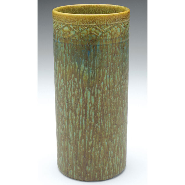 Appraisal: Rookwood vase cylindrical shape with a geometric design at top