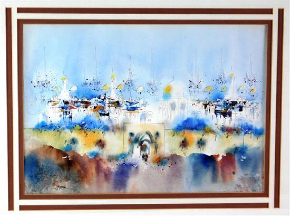 Appraisal: Ben Avraham Nhamani Safed Israeli th C watercolor on paper