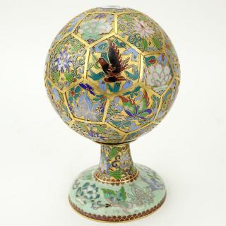 Appraisal: Early to Mid th Century Chinese Cloisonn Enamel Hat Stand