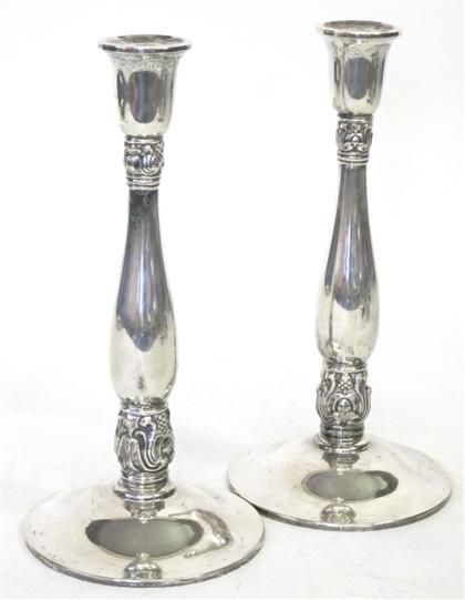 Appraisal: Pair of sterling silver candlesticksinternational silver co meriden ct th