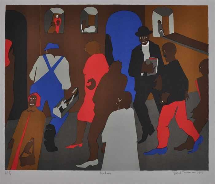 Appraisal: JACOB LAWRENCE - WINDOWS Offset lithograph in colors x in