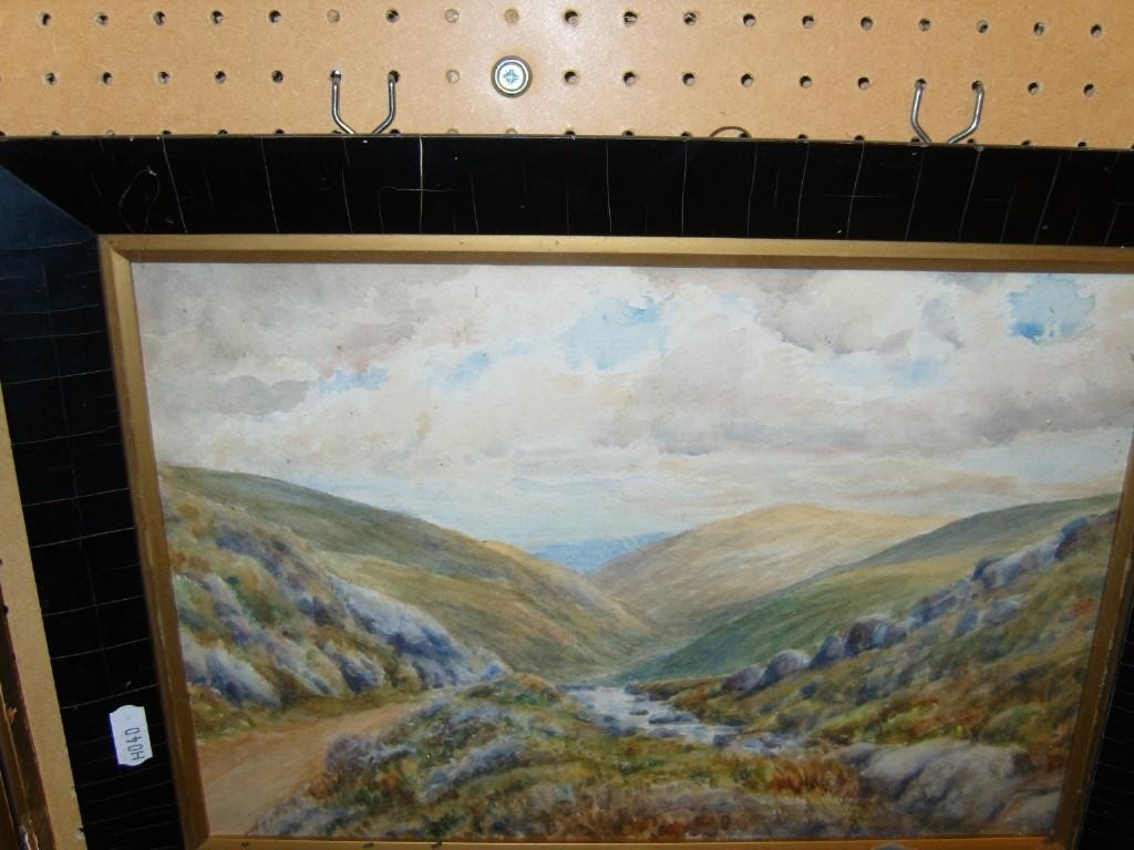 Appraisal: An early th century watercolour of a mountainous landscape with