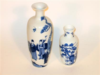 Appraisal: Two Chinese blue and white vases kangxi marks late th