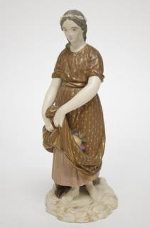 Appraisal: Antique Royal Worcester Porcelain Female Figure Antique Worcester English hard-paste