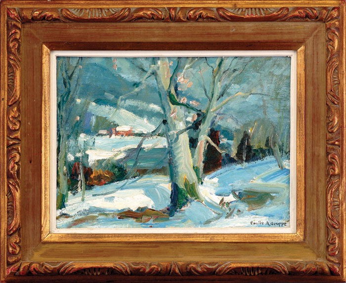 Appraisal: EMILE A GRUPPE AMERICAN - WINTER STORM VERMONT Oil on