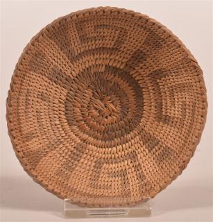 Appraisal: Antique Southwest Indian Miniature Basket Split willow and Devil's Claw