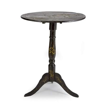 Appraisal: Lacquered Tilt-Top Table Estimate -