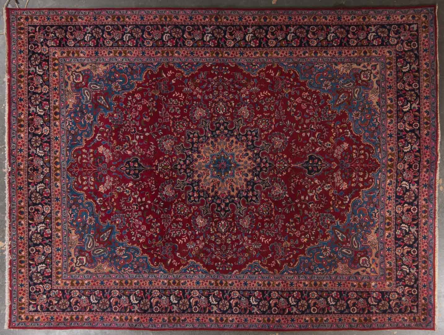 Appraisal: Persian Meshed carpet approx x Iran circa Condition Excellent condition