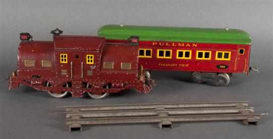 Appraisal: Dorfan electric locomotive pullman car and track sections with signals