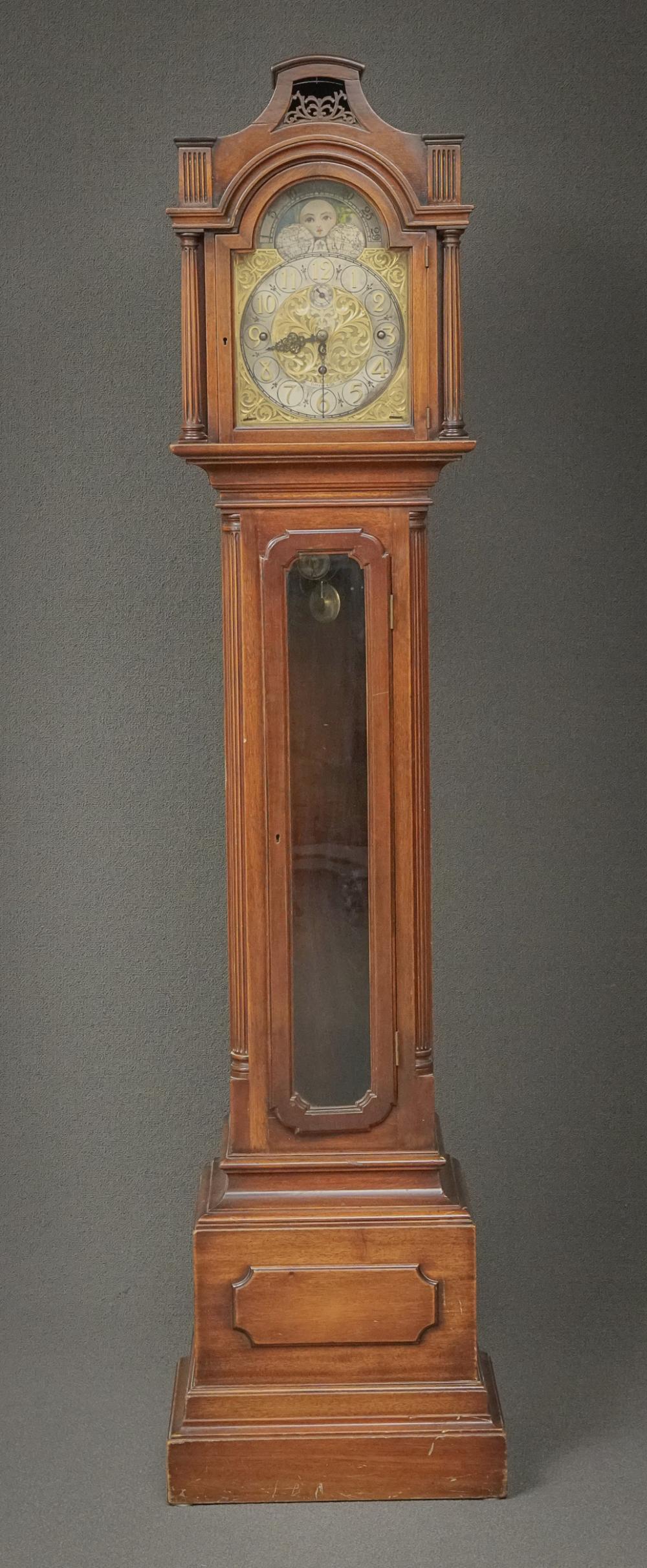 Appraisal: TIFFANY CO FEDERAL STYLE MAHOGANY TALL CASE CLOCK TH CENTURYTiffany