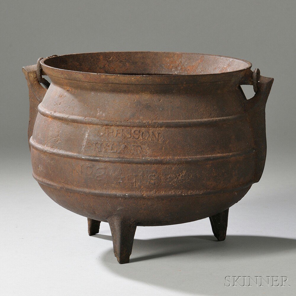 Appraisal: Cast Iron Pot America late th early th century the