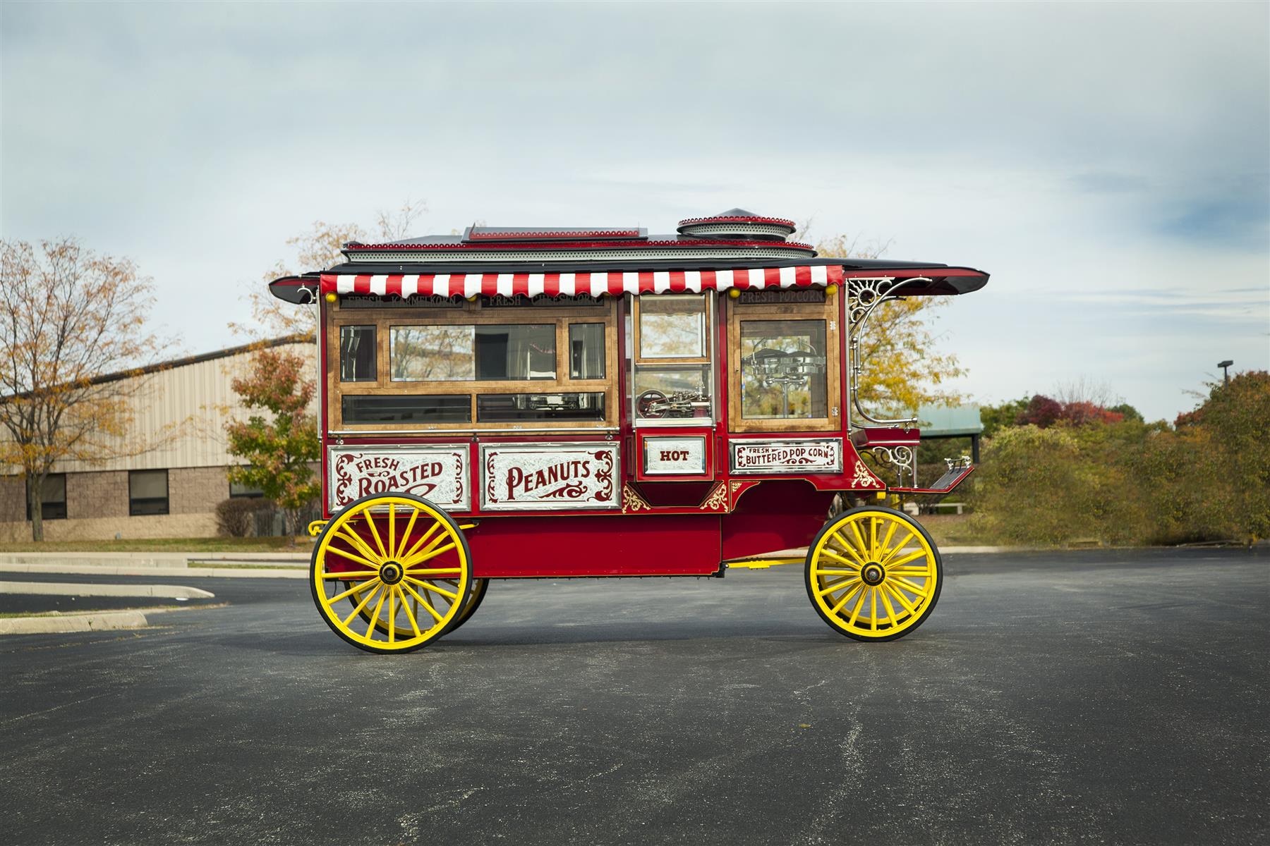 Appraisal: CRETORS EXTENDED MODEL D HORSE-DRAWN CIRCUS POPCORN WAGON American Fully