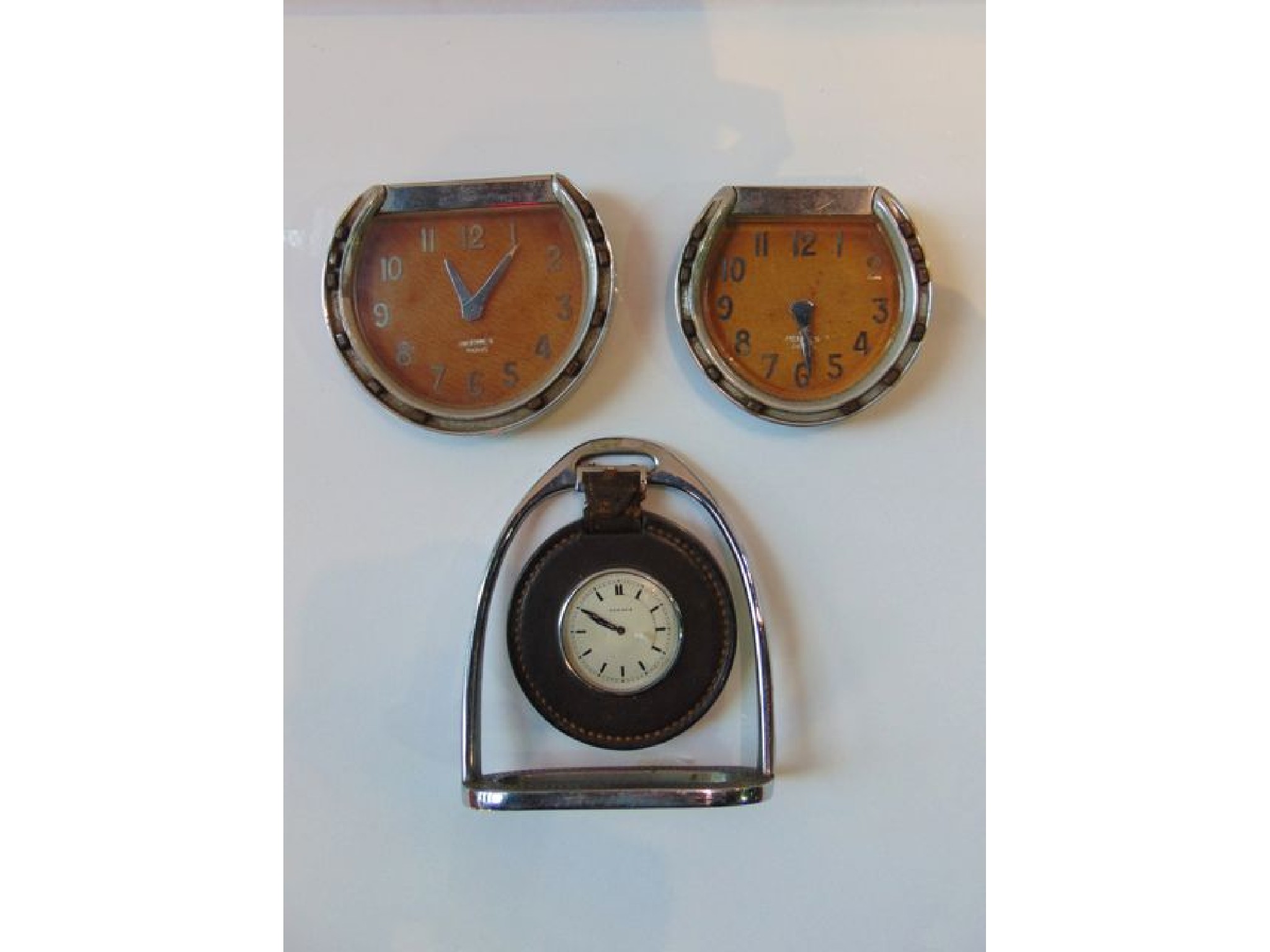 Appraisal: Two Hermes of Paris bedside or desk clocks in the