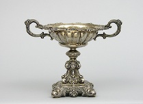 Appraisal: A Fine Repouss Chased Compote Probably European hallmarks not found