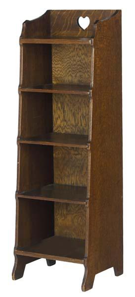 Appraisal: STICKLEY BROTHERS Magazine stand no with heart cut-out and five