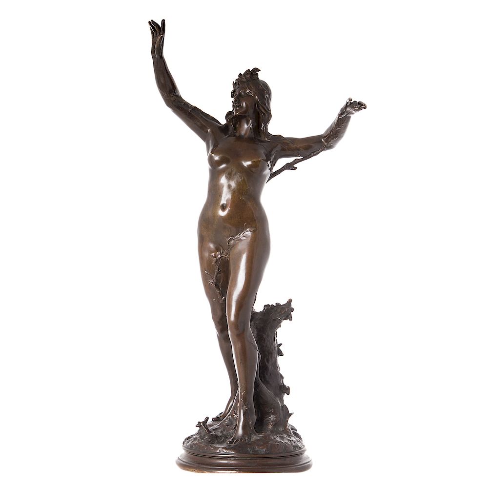 Appraisal: Raoul Francois Larche Les Printemps bronze French - standing female