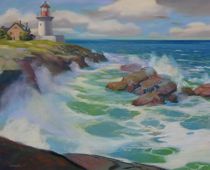 Appraisal: Edwin Ward American active - Lighthouse pastel on paper signed