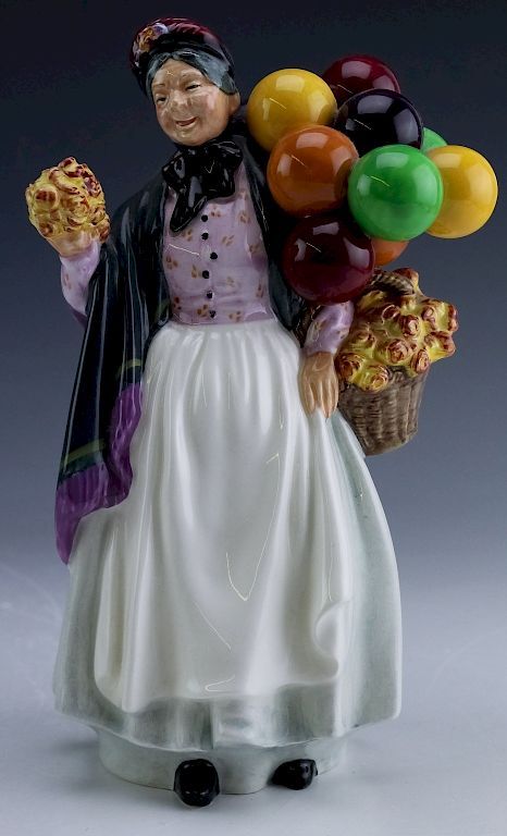 Appraisal: Royal Doulton Lady Balloons Porcelain Figurine Vintage Royal Doulton female