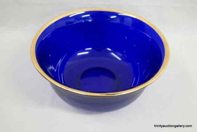 Appraisal: Cobalt with Gold Rim '' Centerpiece BowlElegant and beautiful cobalt