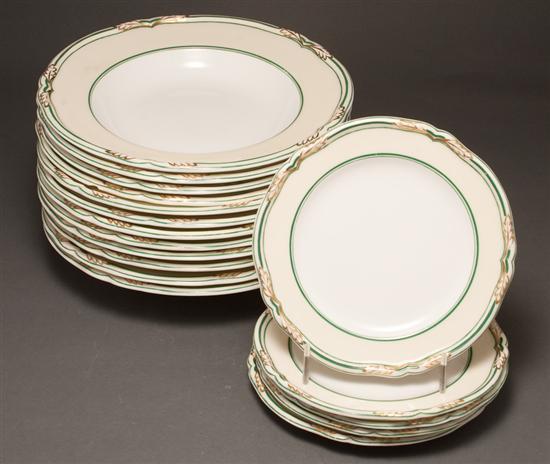 Appraisal: Twelve Minton china soup bowls and five matching bread and