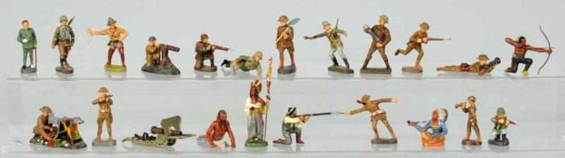 Appraisal: Lot of German Composition Toy Soldiers Description pieces total Includes