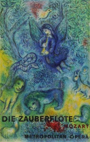 Appraisal: CHAGALL Magic Flute Lithograph by CharlesSorlier Metropolitan Opera's Die Zauberflote