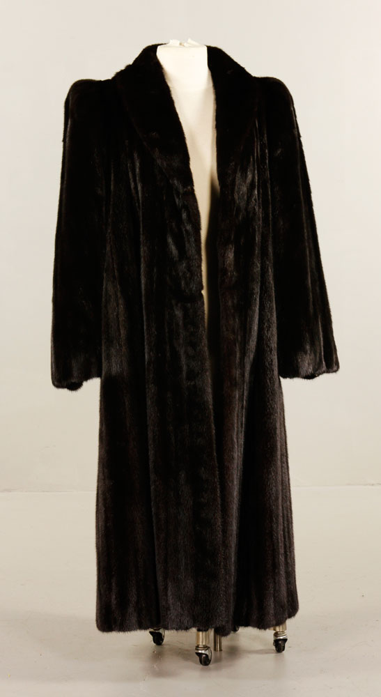 Appraisal: - Full Length Black Mink Coat Full length black mink