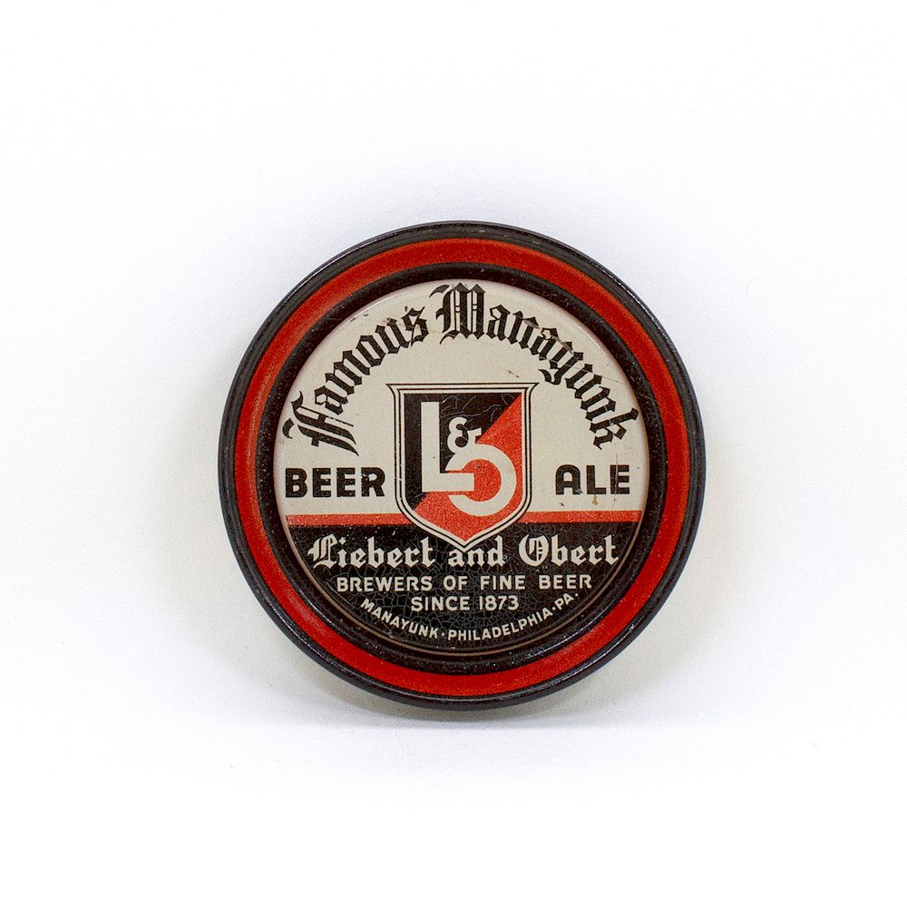 Appraisal: Manayunk Ale Liebert Obert Tip Tray Reference n a Brewery