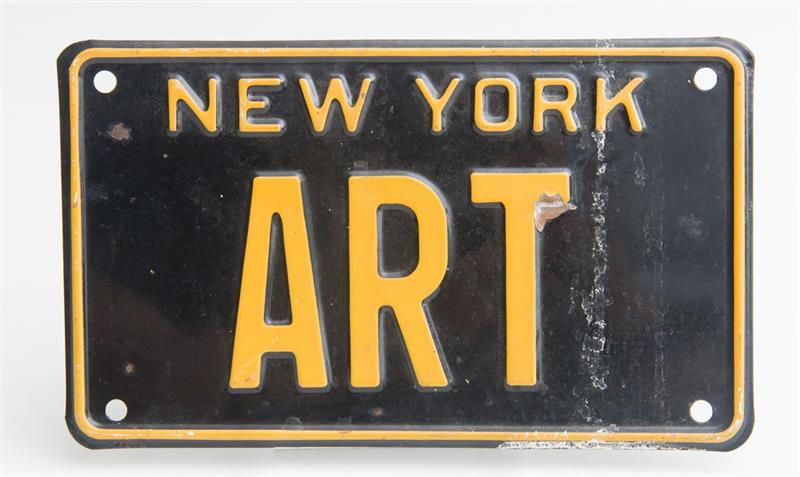 Appraisal: REPLICA NEW YORK STATE 'ART' LICENSE PLATE x in Estimate