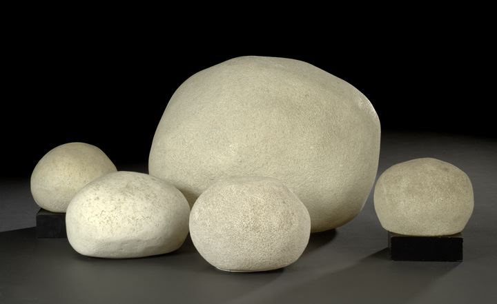 Appraisal: Series of Five Graduated Polyester Rock Lamps designed ca by