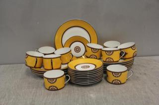 Appraisal: PUIFORCAT Porcelain Tea Service plates cups and saucers manufactured by